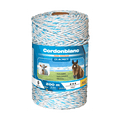 Corde électroplastique pour clôture électrique, 6 conducteurs, Cordonblanc, 200m - LACMÉ