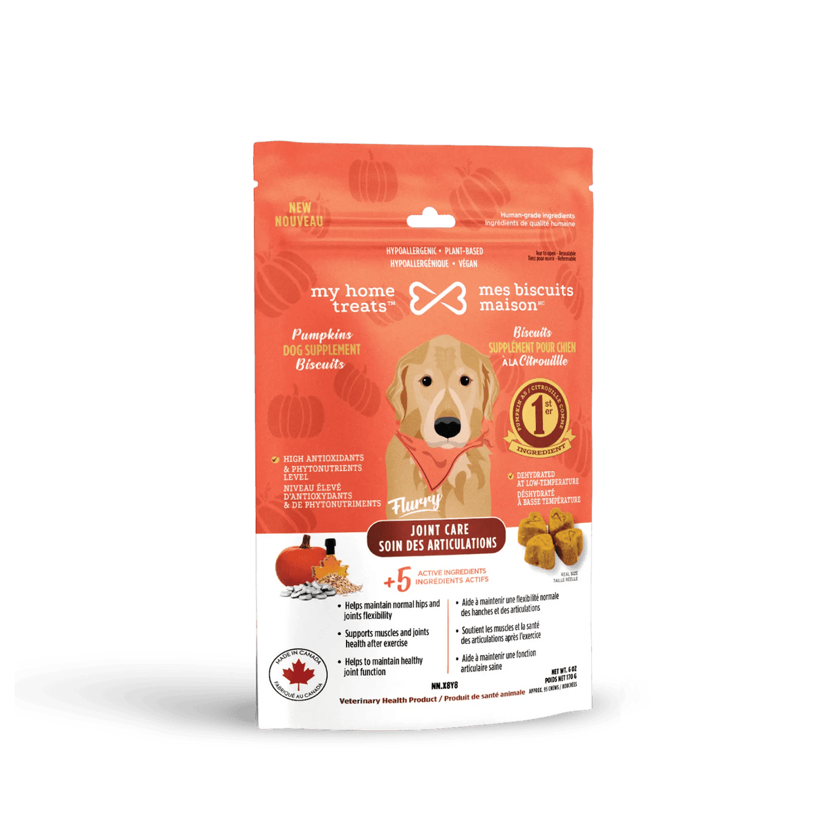 Supplément articulations pour chien à la citrouille - My Home Bites