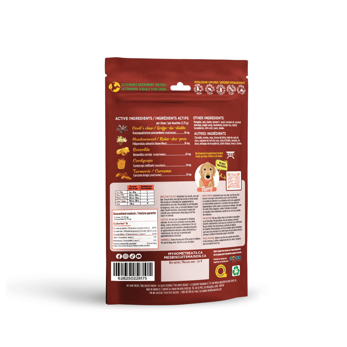 Supplément articulations pour chien à la citrouille - My Home Bites