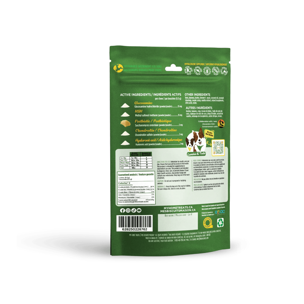 Banana-flavored dog mobility supplement - My Home Bites 