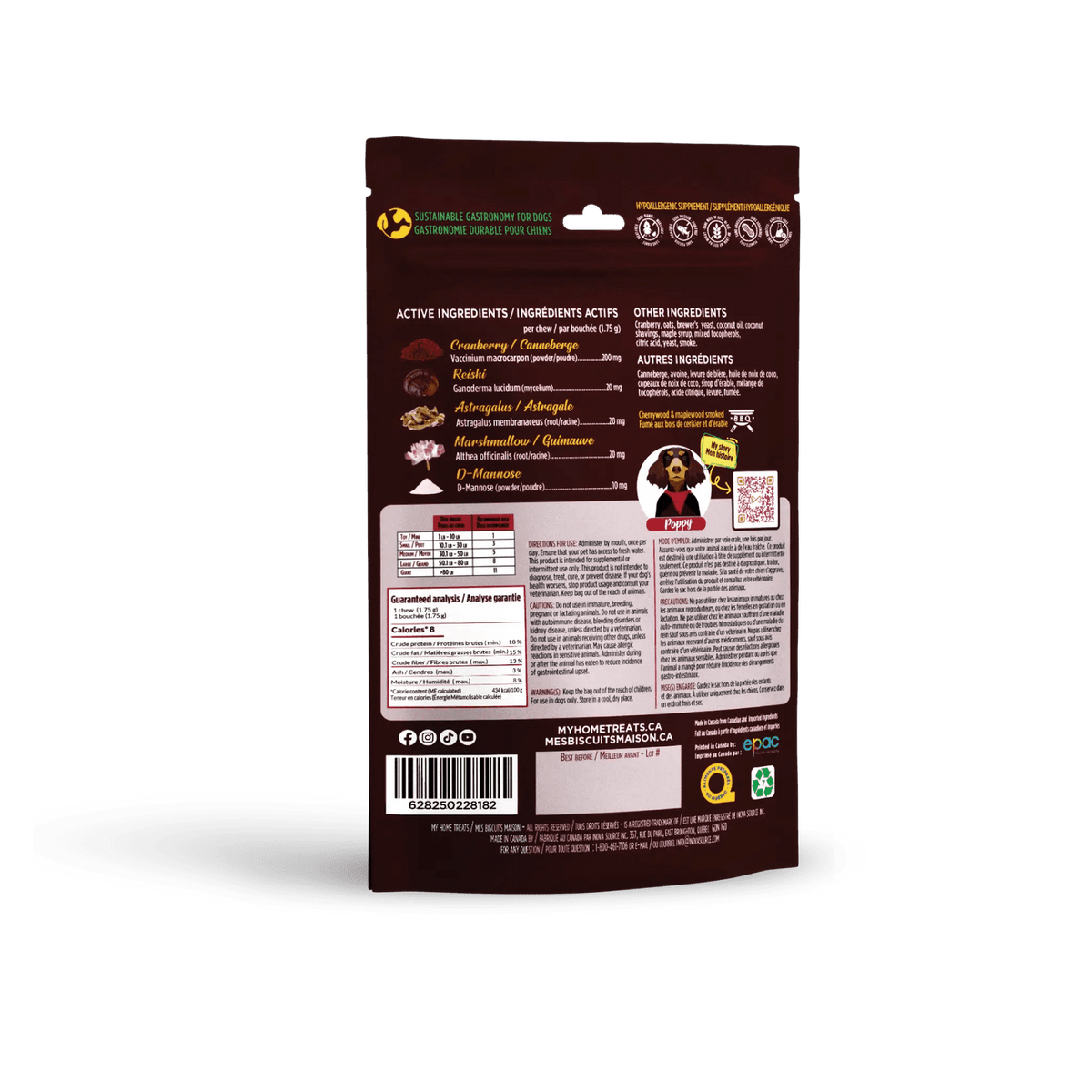 Cranberry-flavored urinary supplement for dogs - My Home Bites 