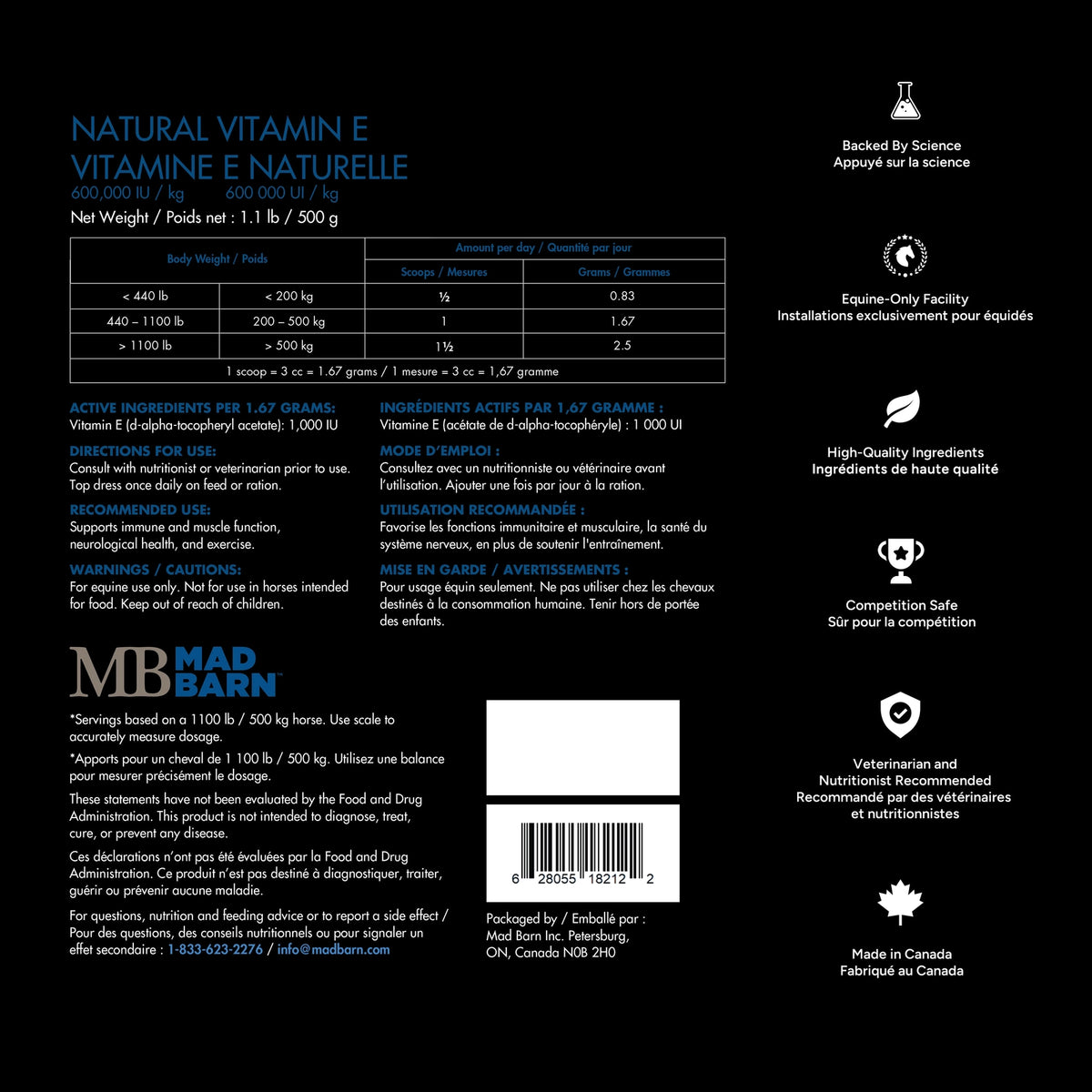 Supplément naturel de vitamine E - MadBarn