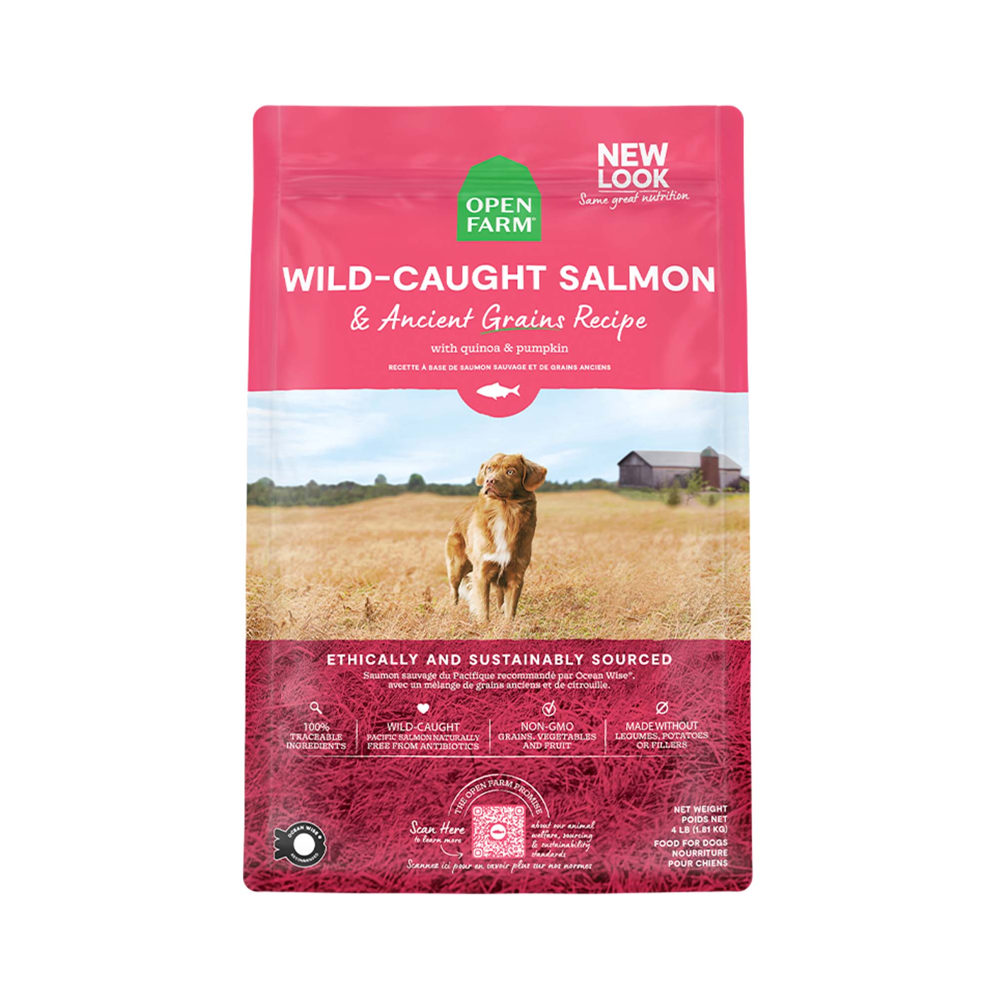 Open Farm Wild Caught Salmon Ancient Grains Dry Dog Food