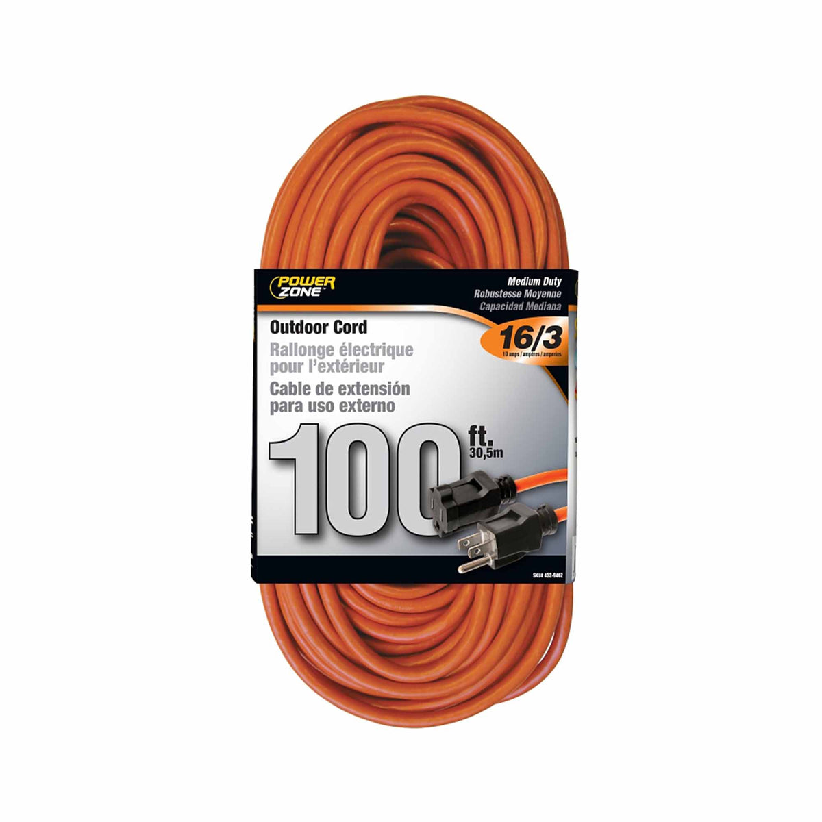Rallonge extérieure 16/3 X 100 pieds - PowerZone
