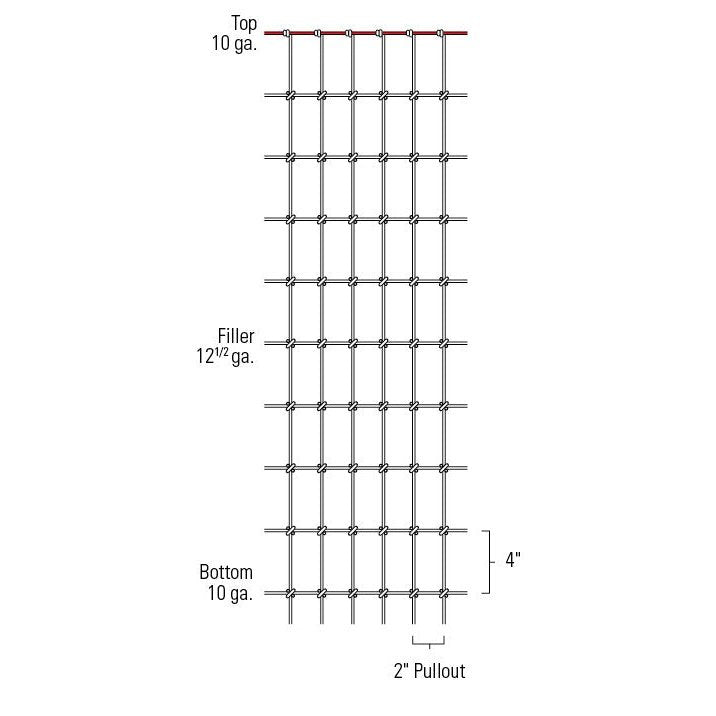 Red Brand - Horse Fence, Square Deal® Non-Climb, 100ft Class 1, #1348-2-12½ 