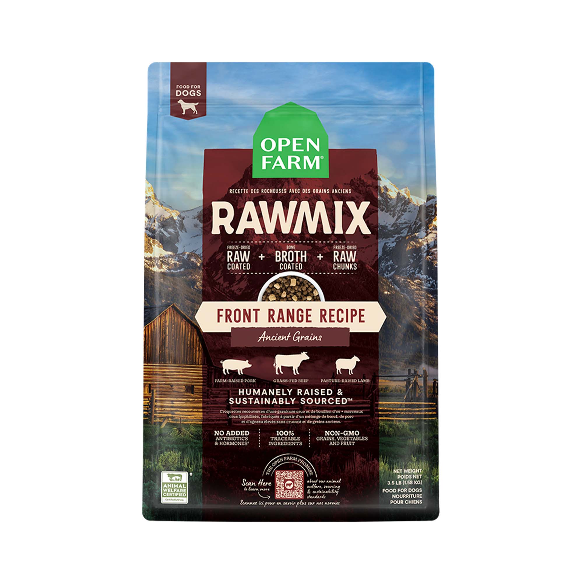 Open Farm Front Range Ancient Grains RawMix pour Chiens