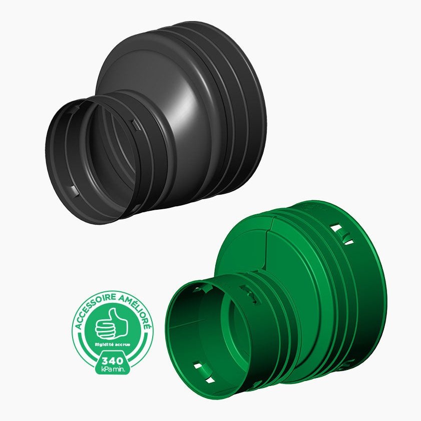 Soleno - Exterior reducer for drainage pipe (6"x 4") 