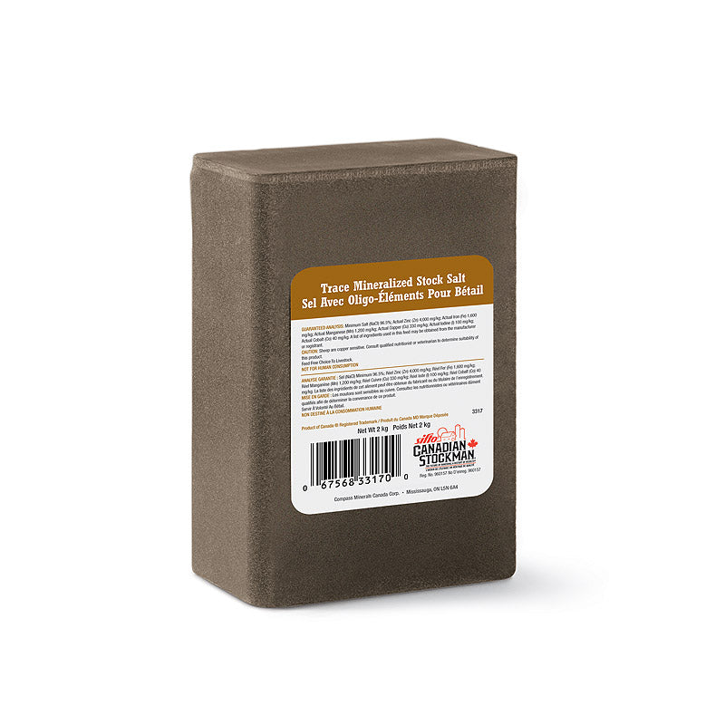 Sifto® - Trace Mineralized Stock Salt Block (2kg), Canadian Stockman®