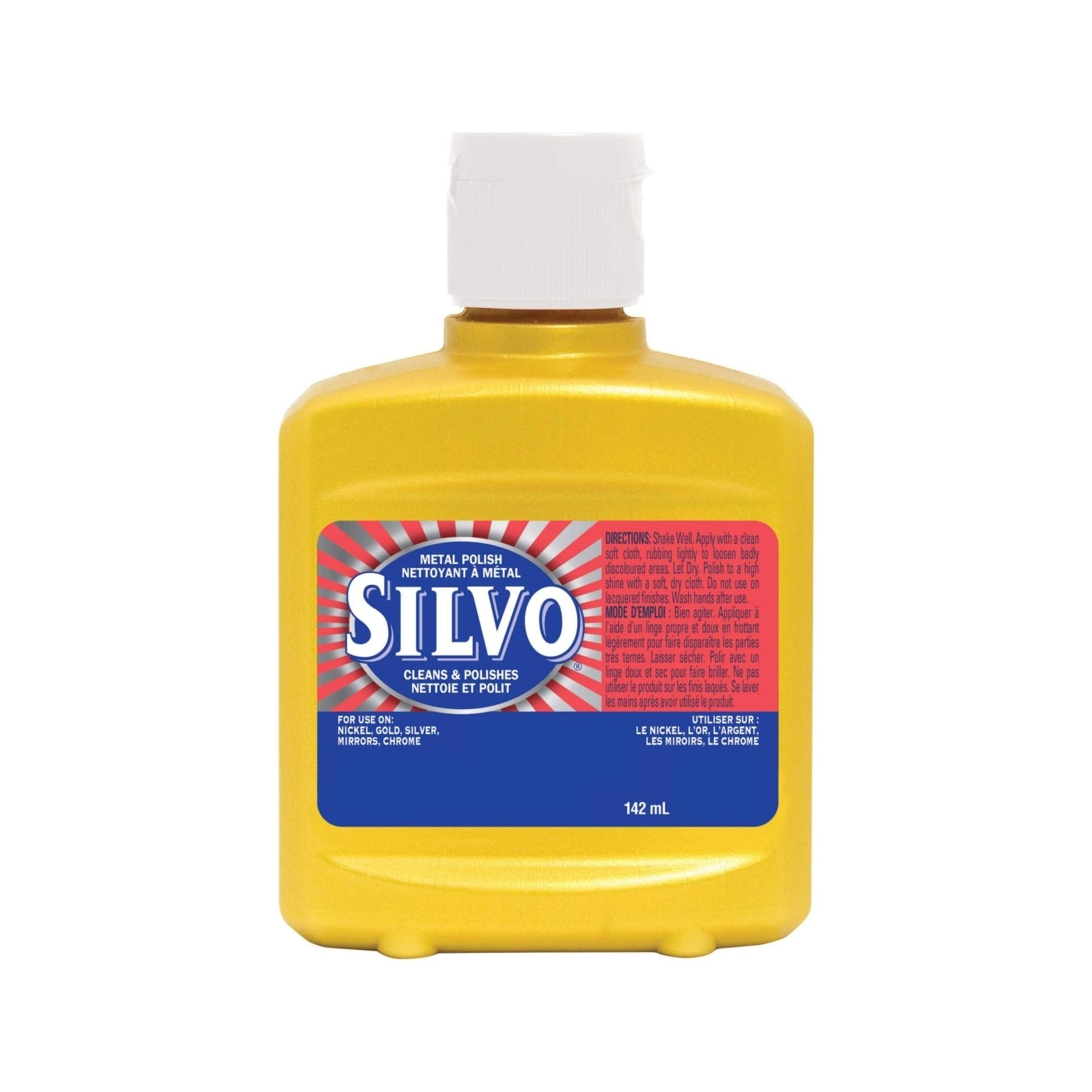 Silvo Metal Polish, Cleans and Polishes Nickel, Gold, Silver, Mirrors and Chrome