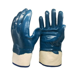 Gant bleu en nitrile enduit jusqu'au poignet - Showa