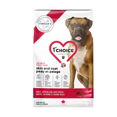 Croquettes chien peau et pelage agneau et poisson - 1st Choice