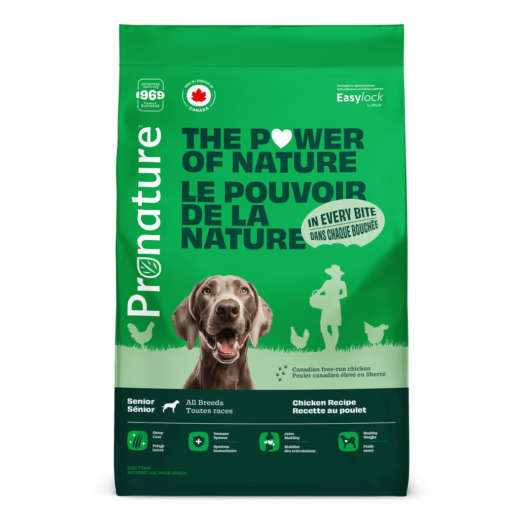 Croquettes chien sénior toutes races poulet 11,3 kg - Pronature