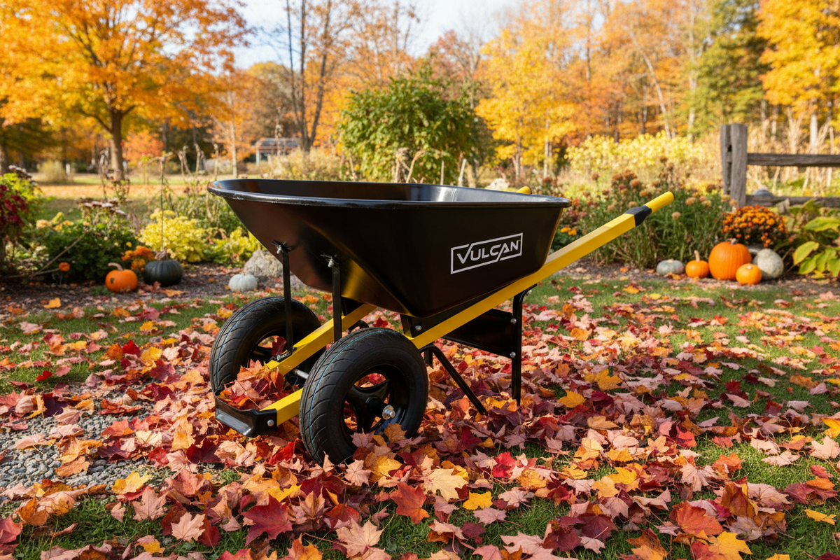 Vulcan - 6 cu ft steel wheelbarrow, 2 wheels 