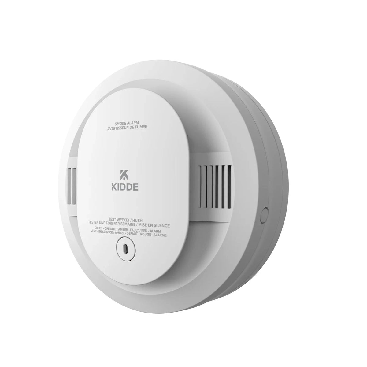 Kidde - DETECT Compact Smoke Alarm, AA Battery Powered, Photoelectric Sensor, 85 dB, White 