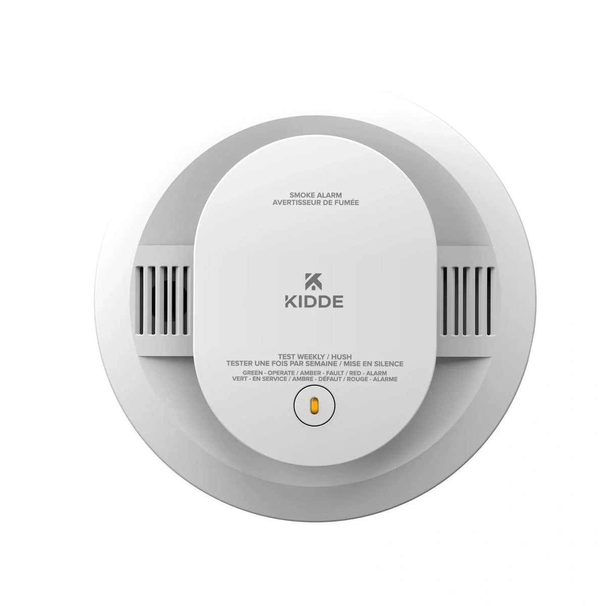 Kidde - DETECT Compact Smoke Alarm, AA Battery Powered, Photoelectric Sensor, 85 dB, White 