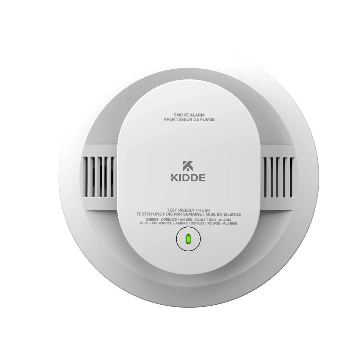 Kidde - DETECT Compact Smoke Alarm, AA Battery Powered, Photoelectric Sensor, 85 dB, White 