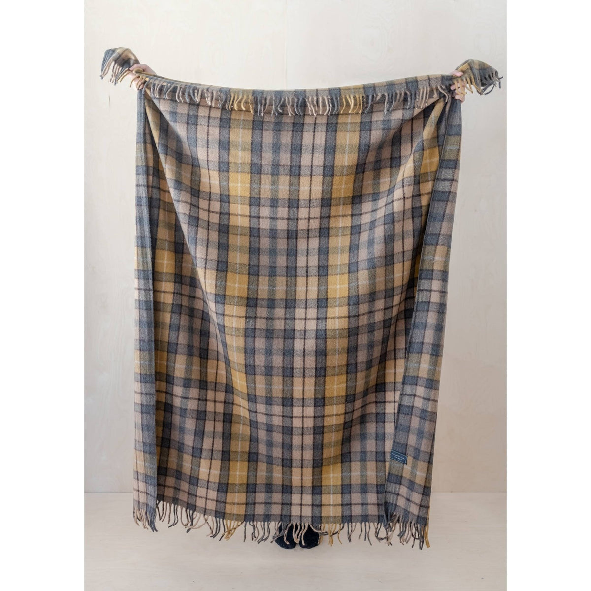 Recycled Wool Blanket - Buchanan Natural Tartan